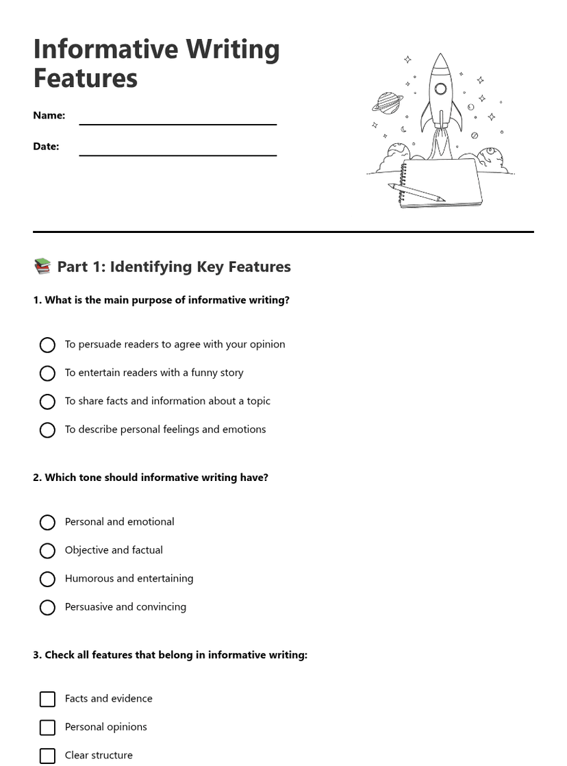 Informative Writing Features