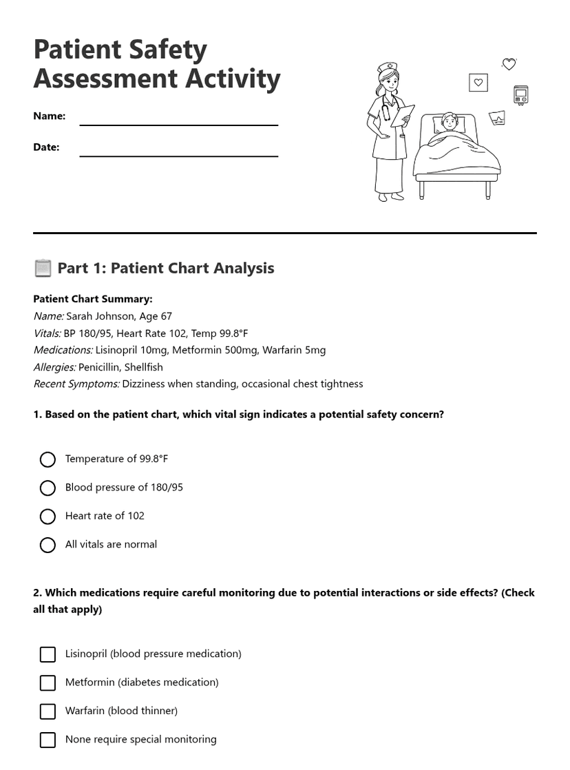 Patient Safety Assessment Activity