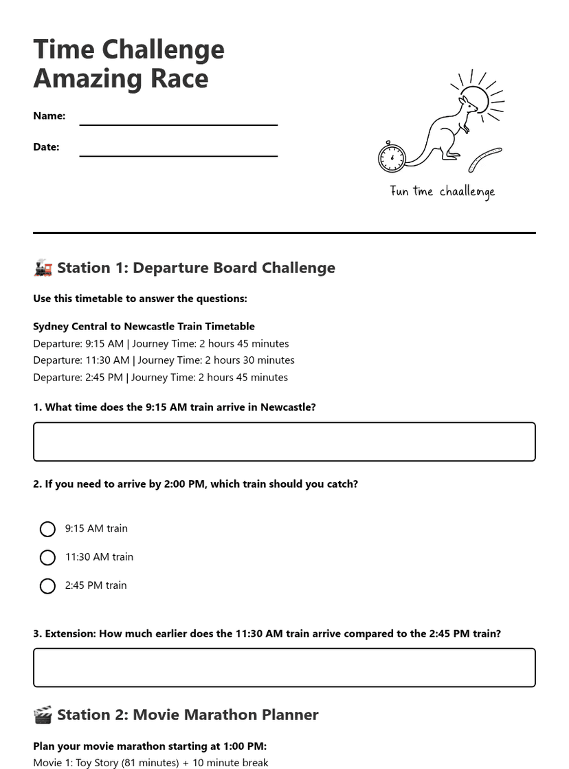 Time Challenge Amazing Race