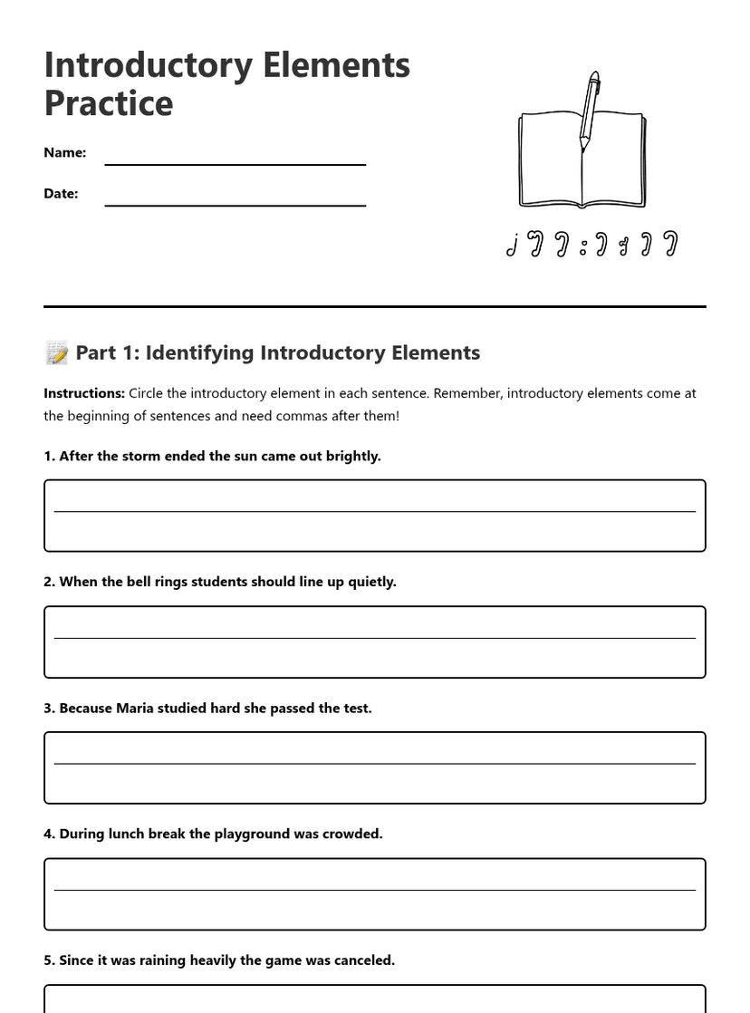Introductory Elements Practice