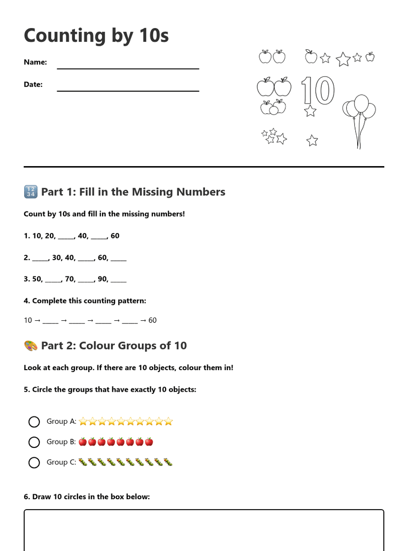 Counting by 10s