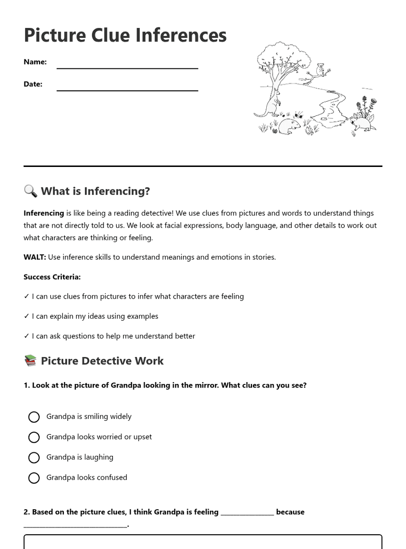 Picture Clue Inferences