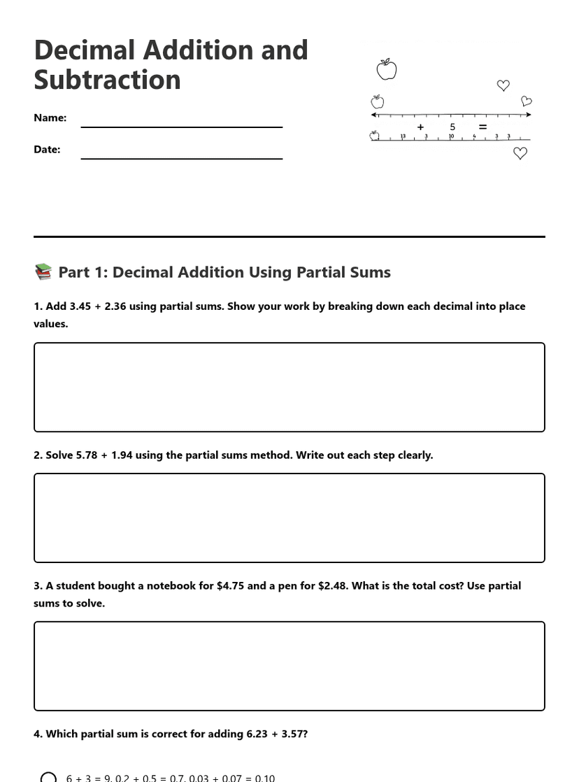 Decimal Addition and Subtraction