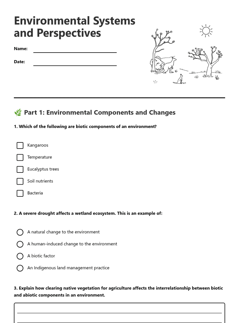 Environmental Systems and Perspectives