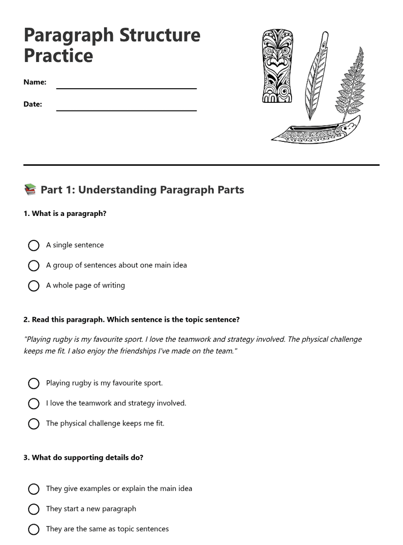 Paragraph Structure Practice