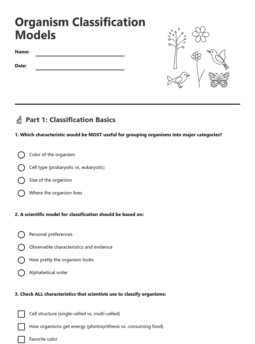 Organism Classification Models