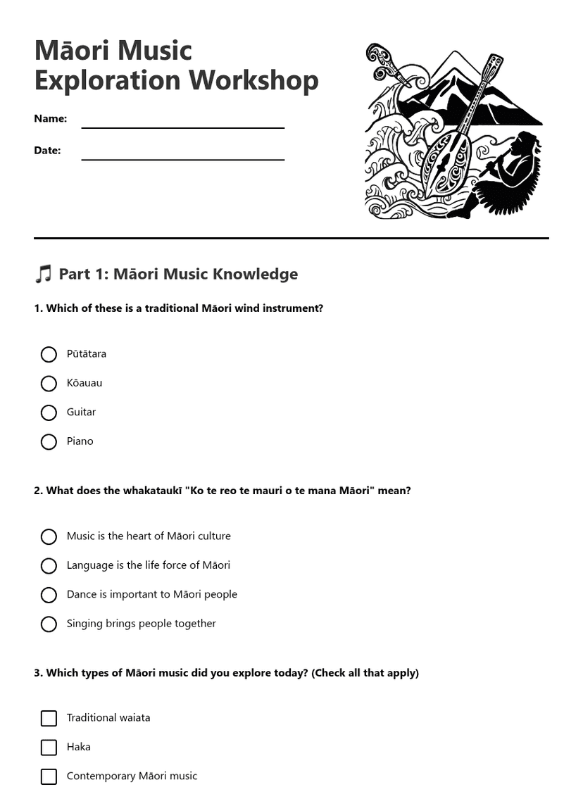 Māori Music Exploration Workshop