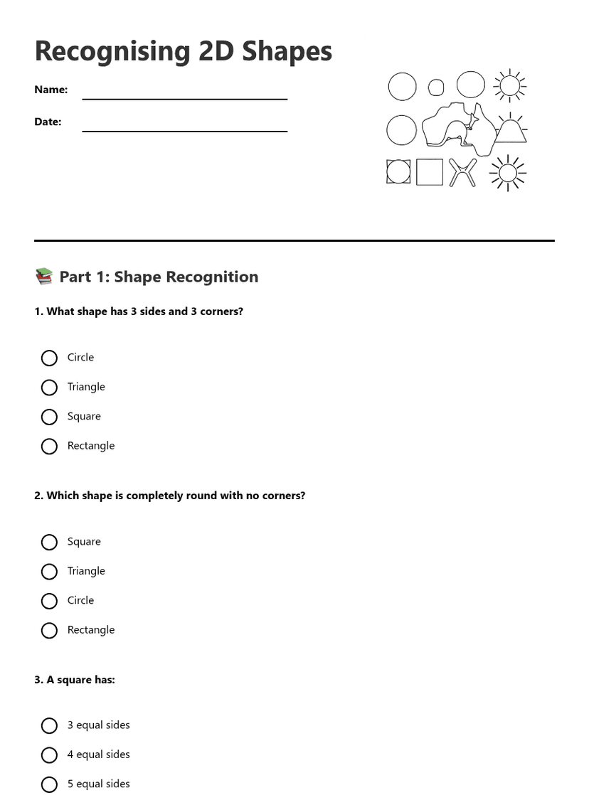 Recognizing 2D Shapes