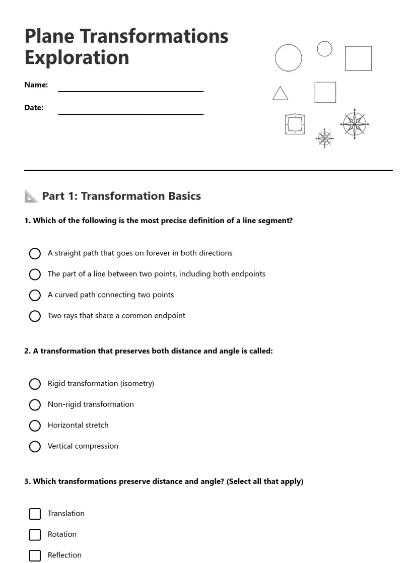Plane Transformations Exploration