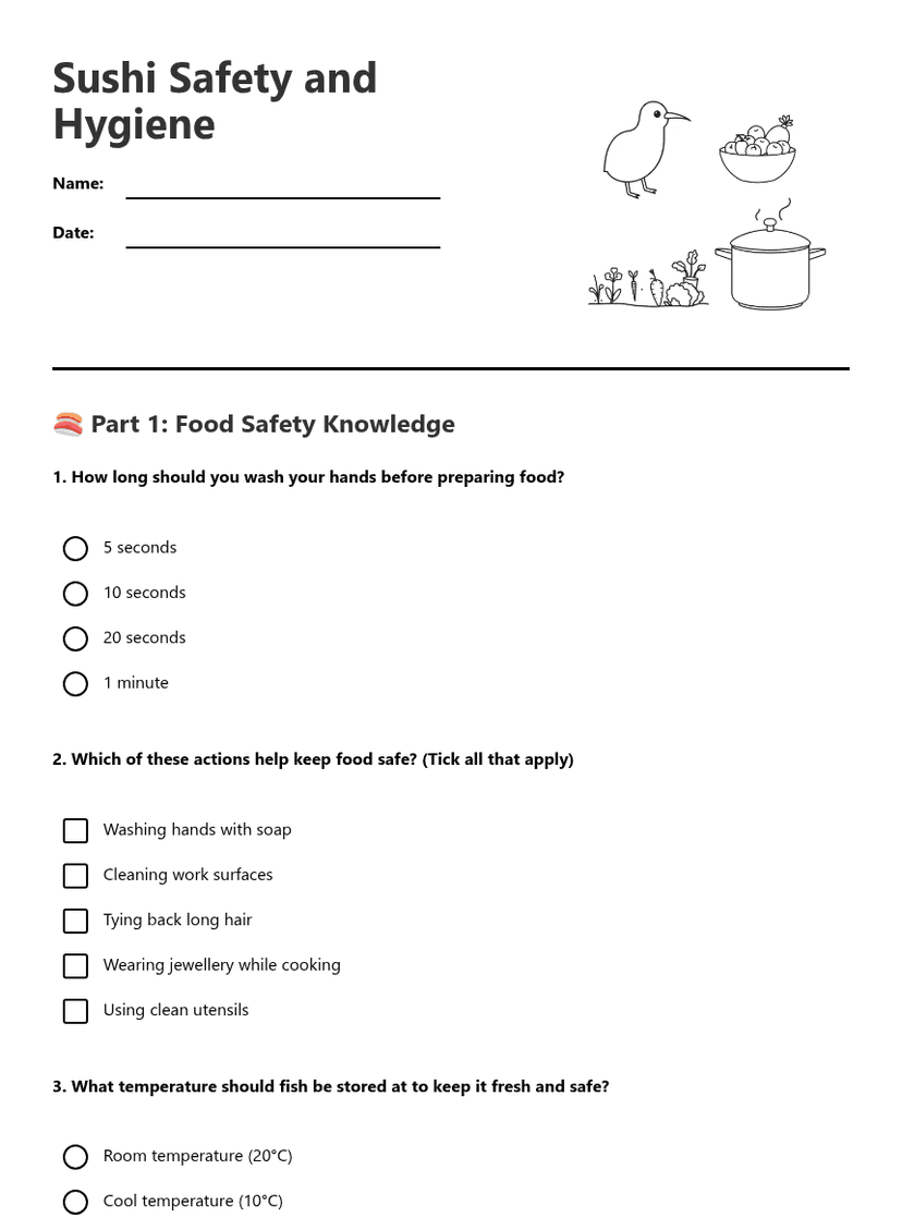 Sushi Safety and Hygiene
