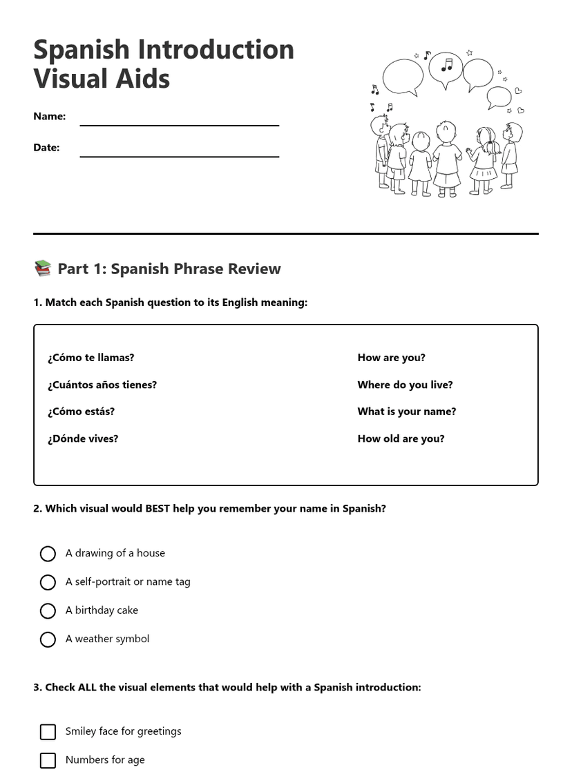 Spanish Introduction Visual Aids