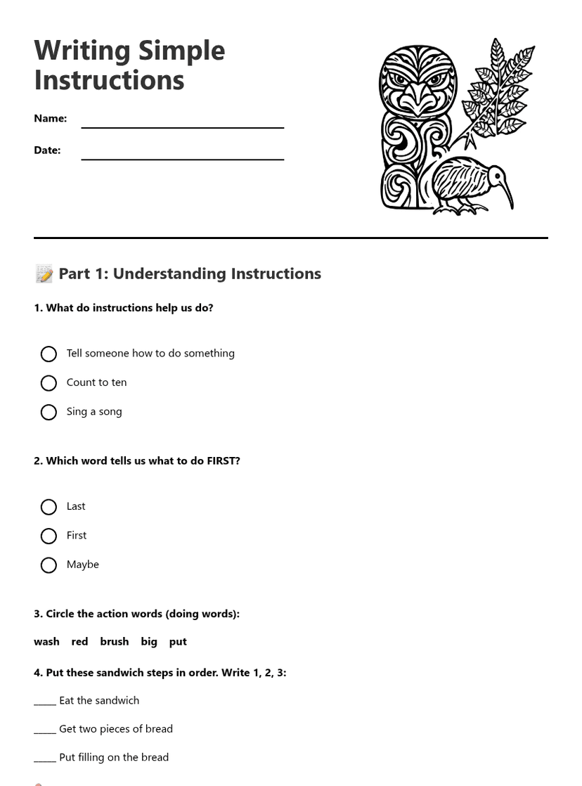 Writing Simple Instructions