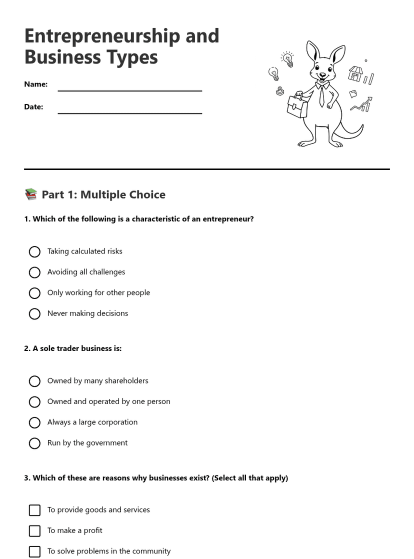 Entrepreneurship and Business Types