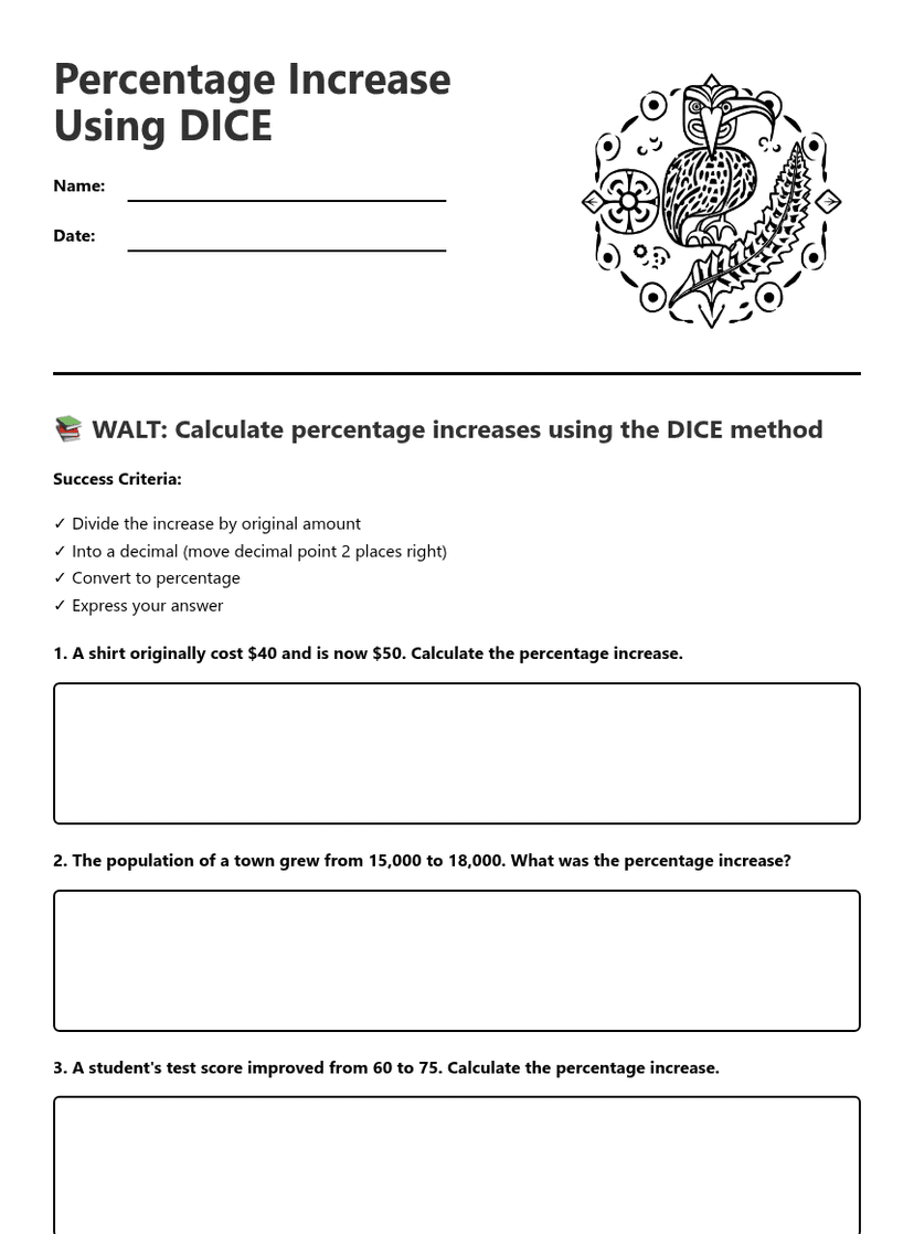 Percentage Increase Using DICE