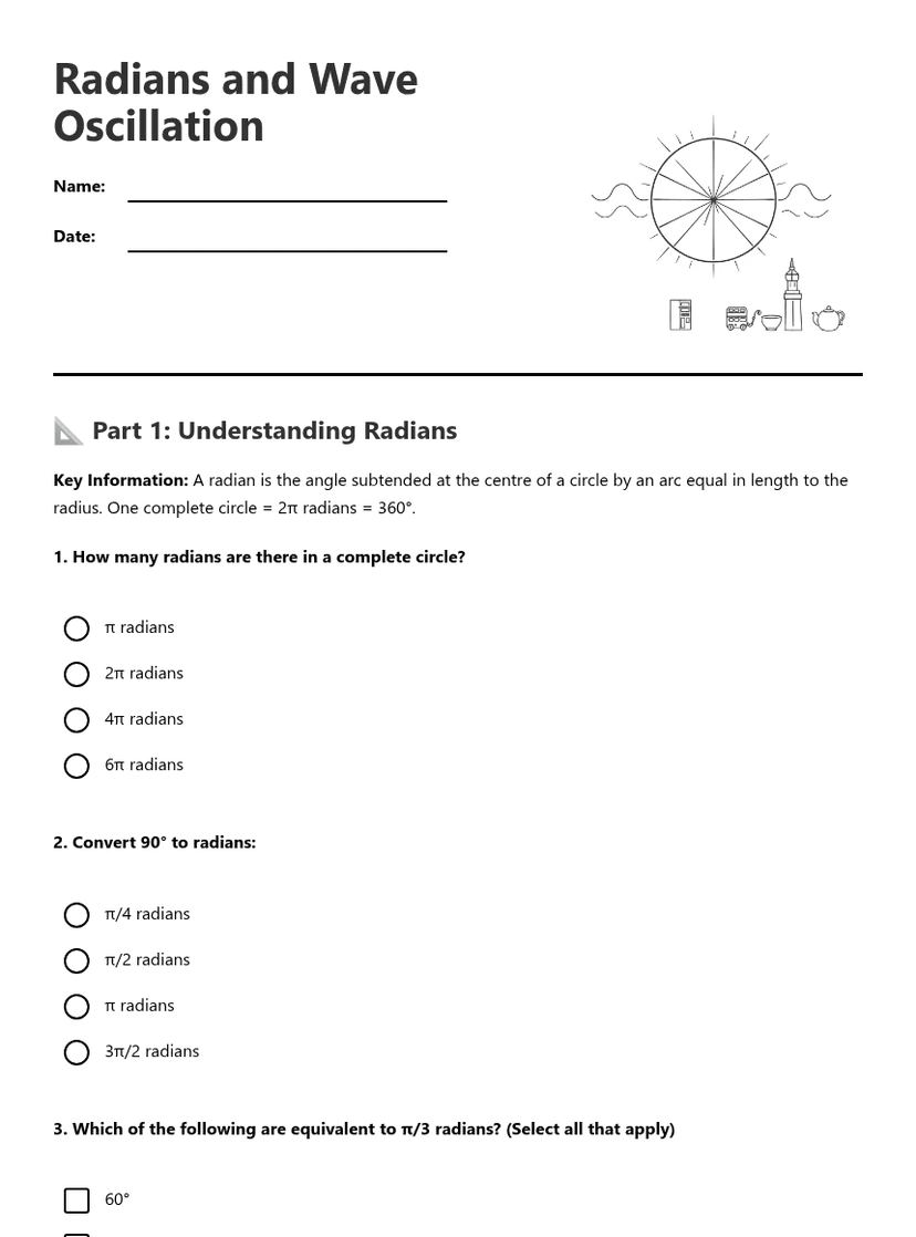 Radians and Wave Oscillation