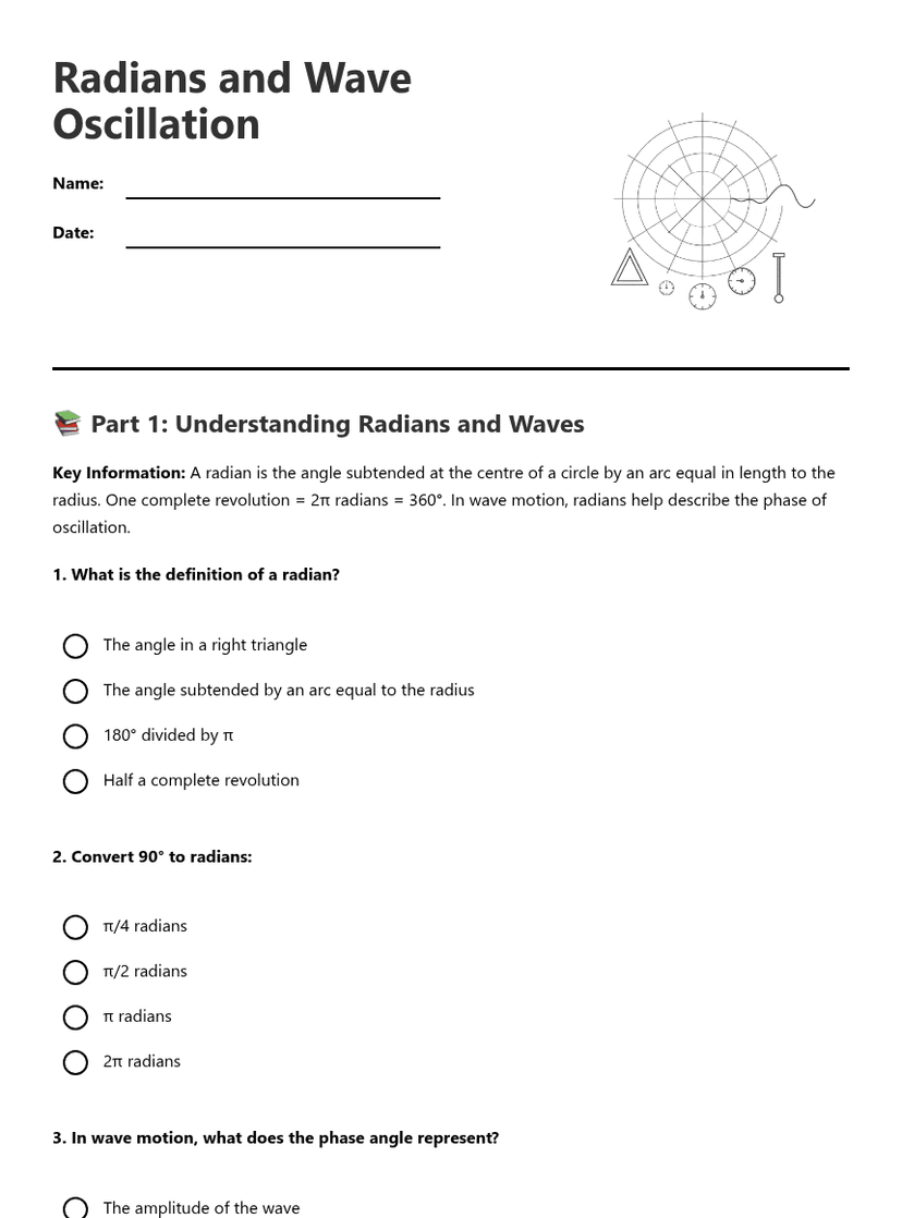 Radians and Wave Oscillation