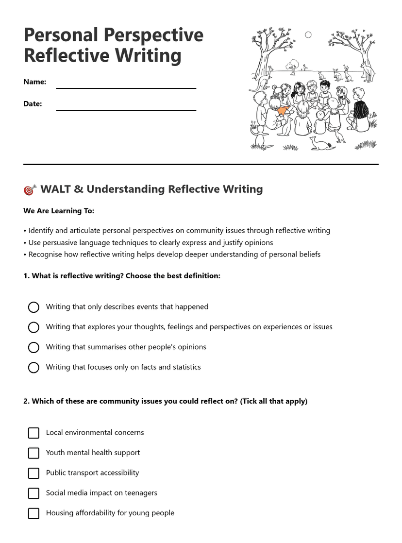 Personal Perspective Reflective Writing