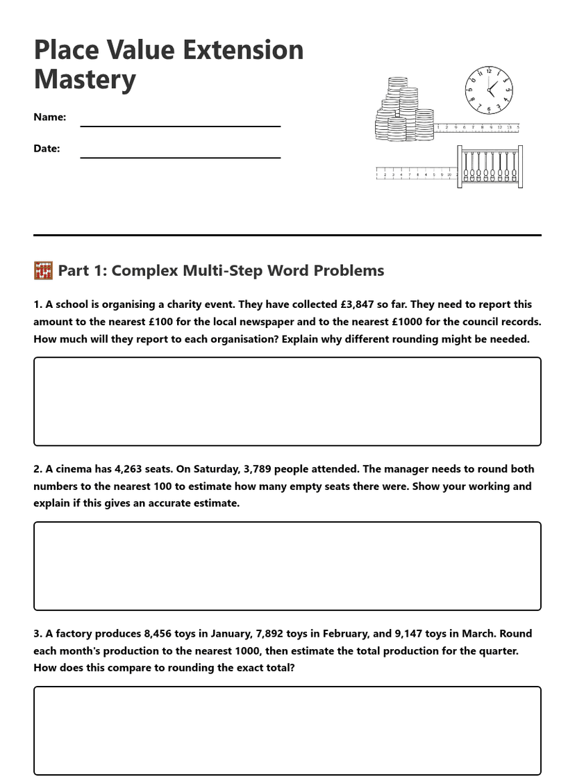 Place Value Extension Mastery