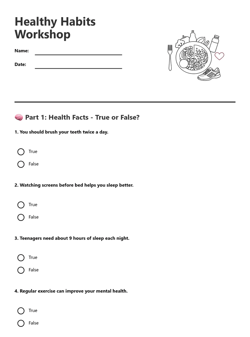 Healthy Habits Workshop