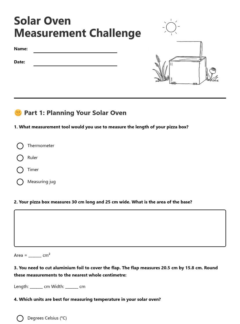 Solar Oven Measurement Challenge