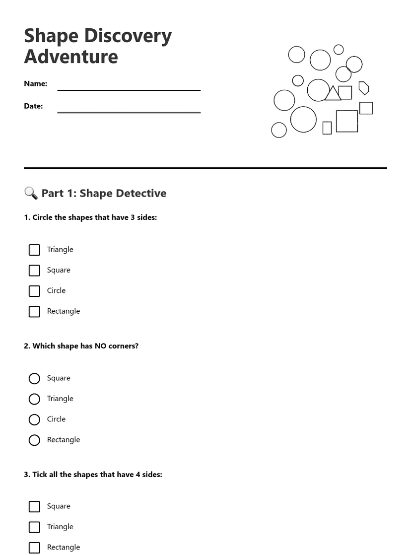 Shape Discovery Adventure