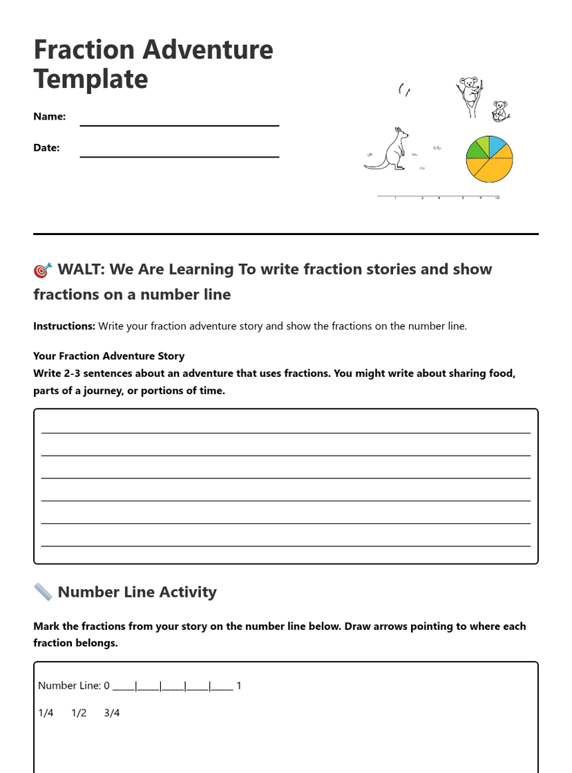 Fraction Adventure Template