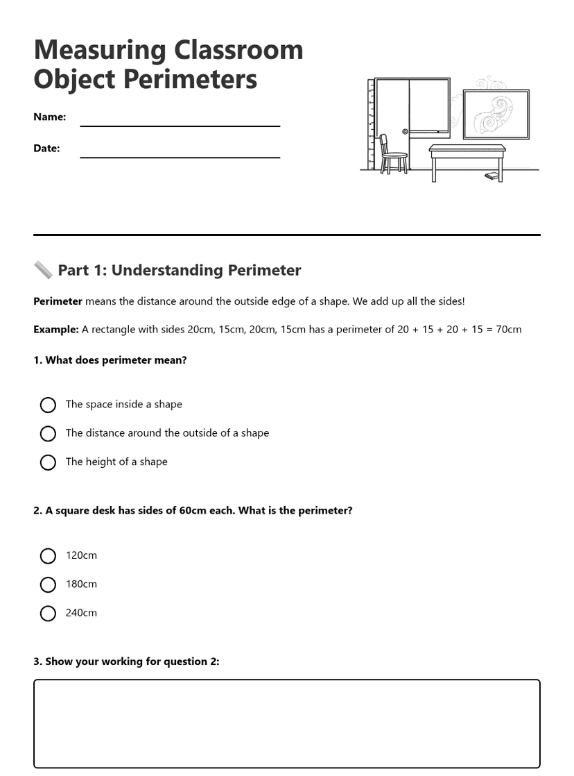 Measuring Classroom Object Perimeters