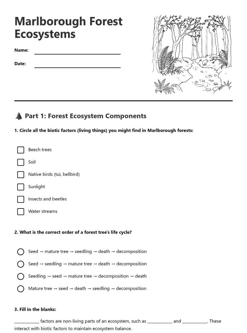 Marlborough Forest Ecosystems