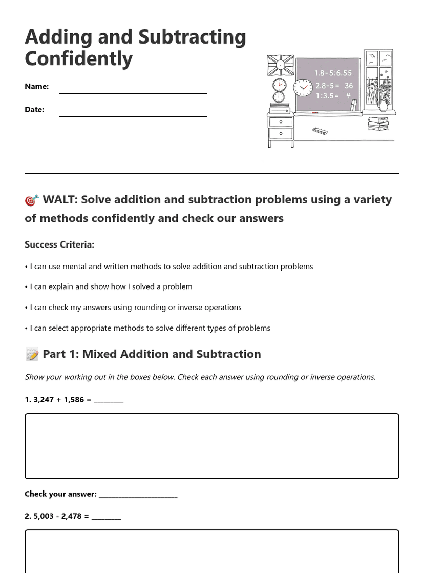 Adding Subtracting Confidently
