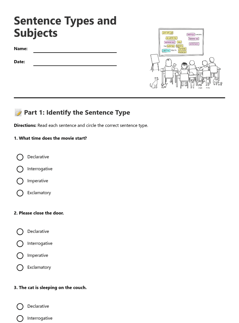 Sentence Types and Subjects