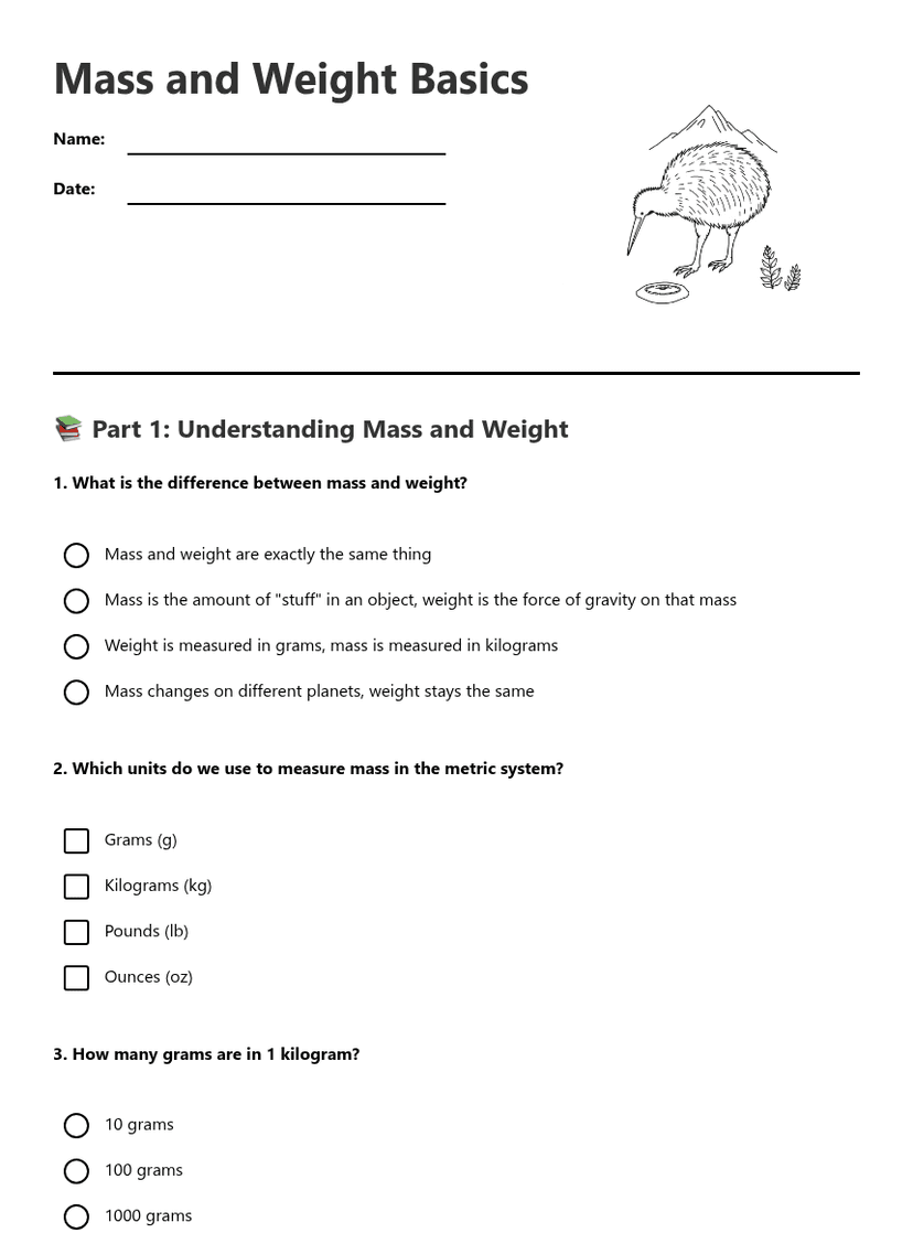 Mass and Weight Basics