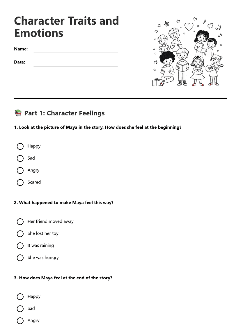 Character Traits and Emotions