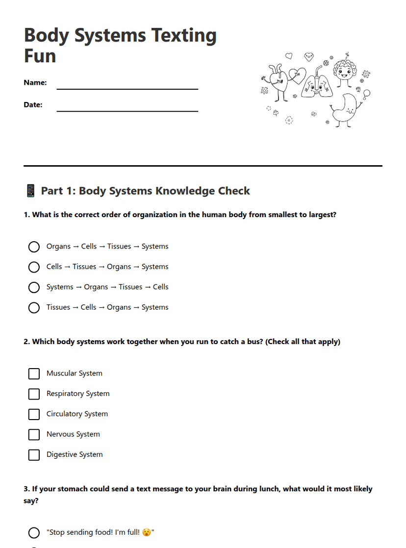 Body Systems Texting Fun
