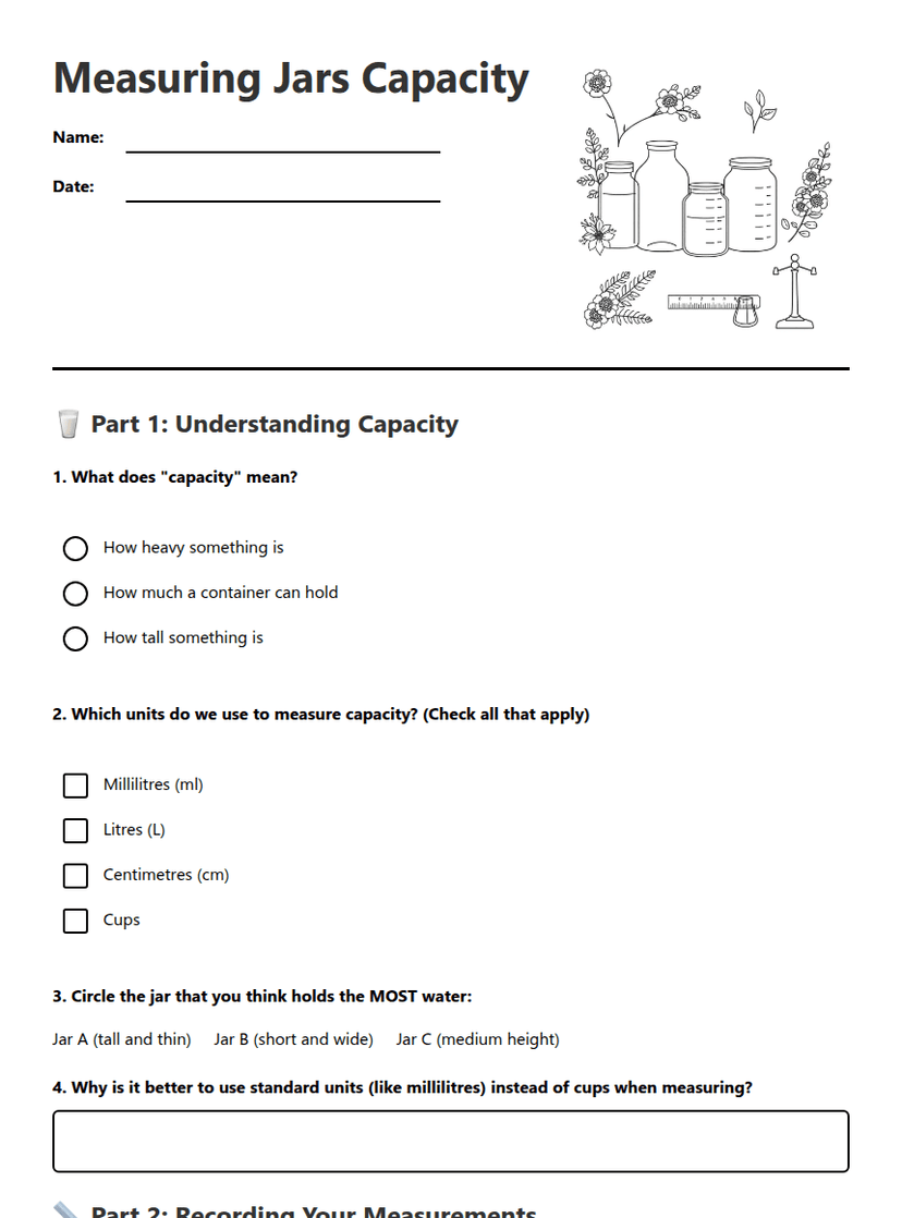 Measuring Jars Capacity