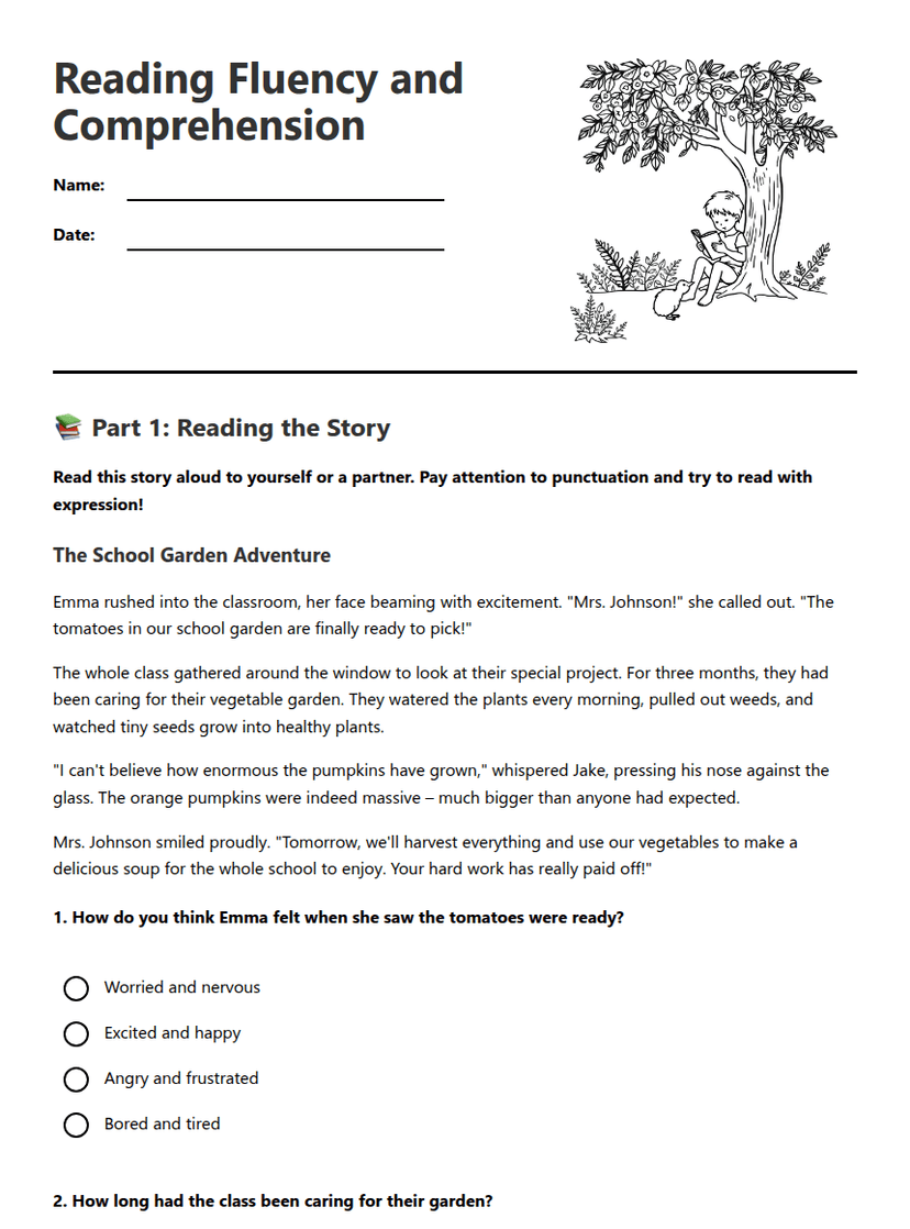 Reading Fluency and Comprehension