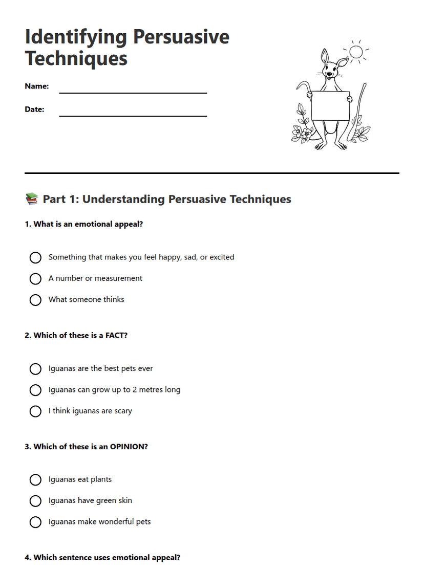 Identifying Persuasive Techniques