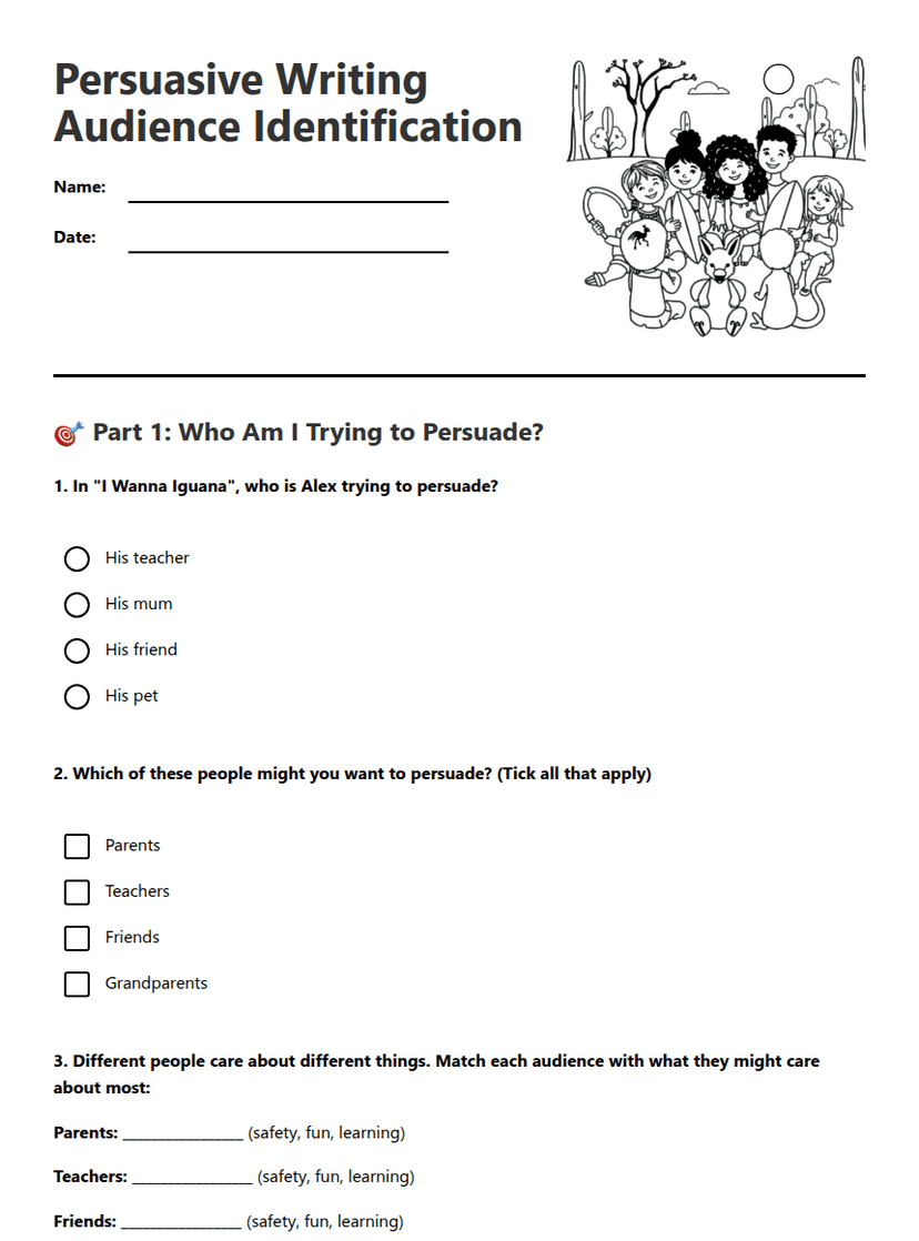 Persuasive Writing Audience Identification