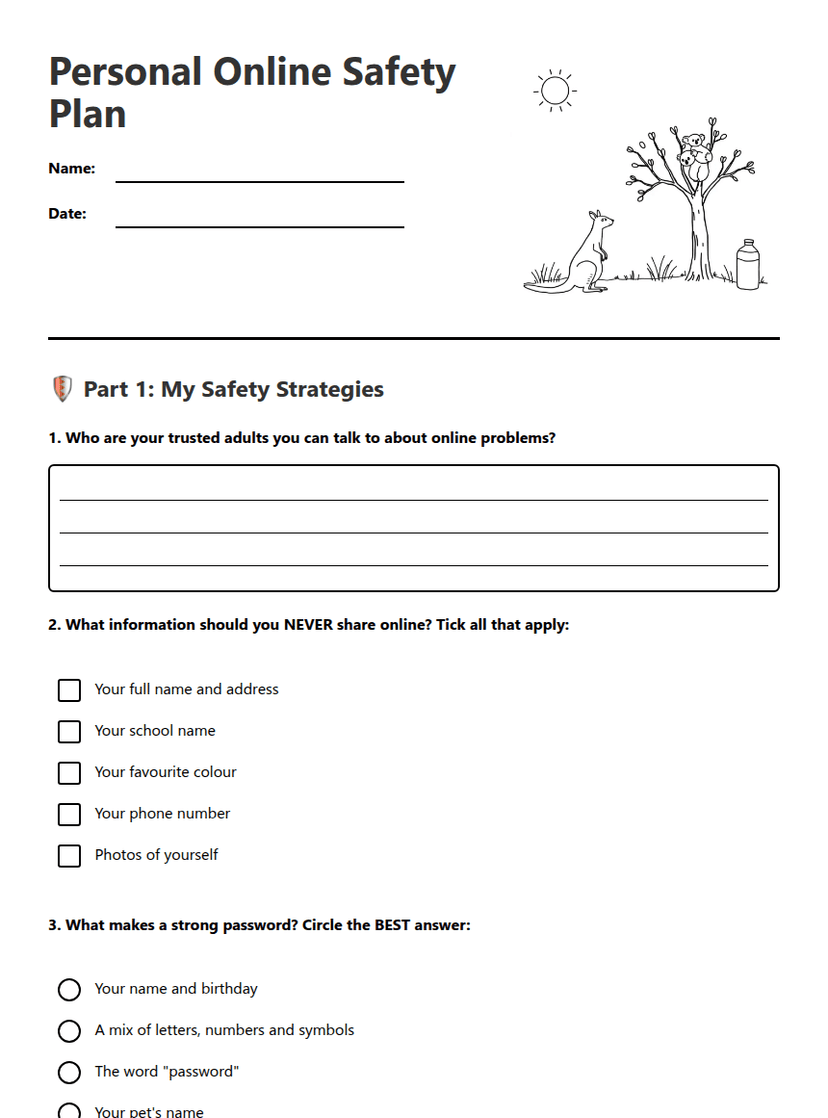 Personal Online Safety Plan