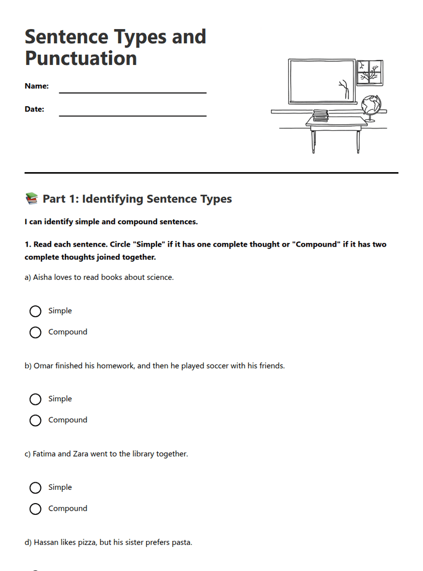 Sentence Types and Punctuation