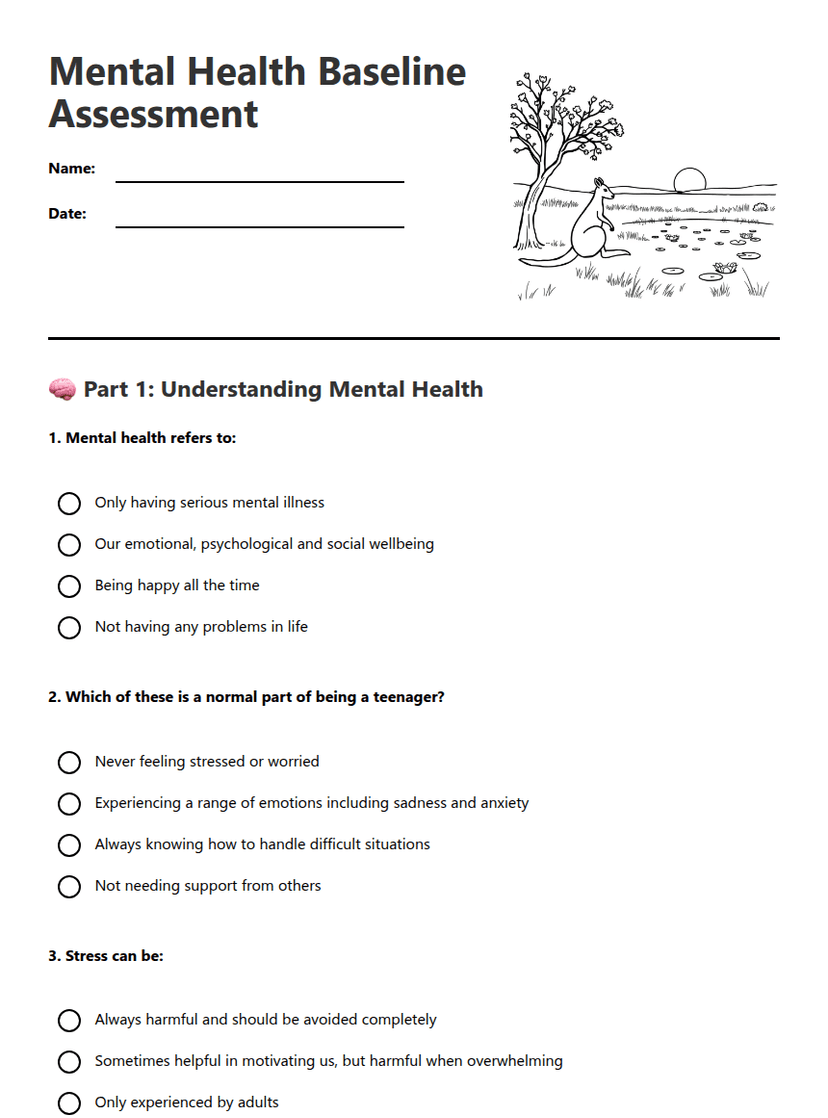 Mental Health Baseline Assessment