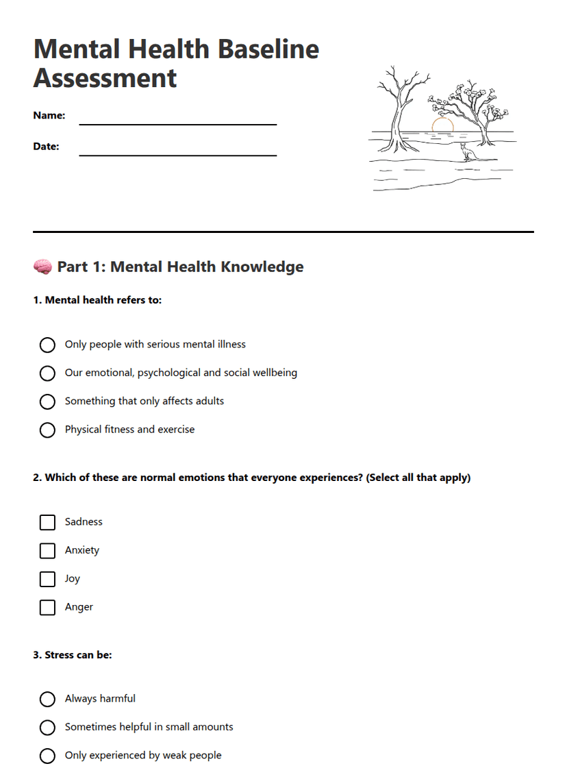 Mental Health Baseline Assessment