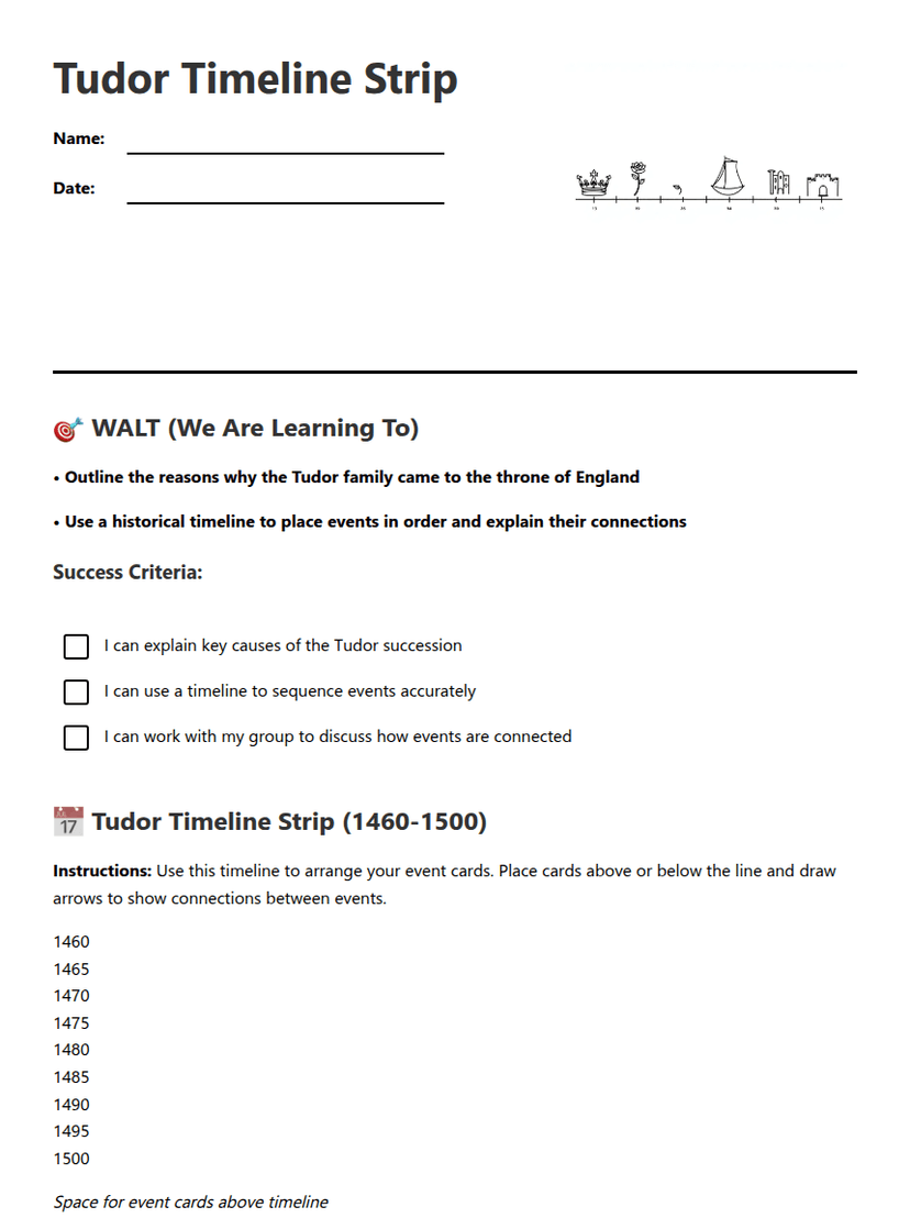 Tudor Timeline Strip