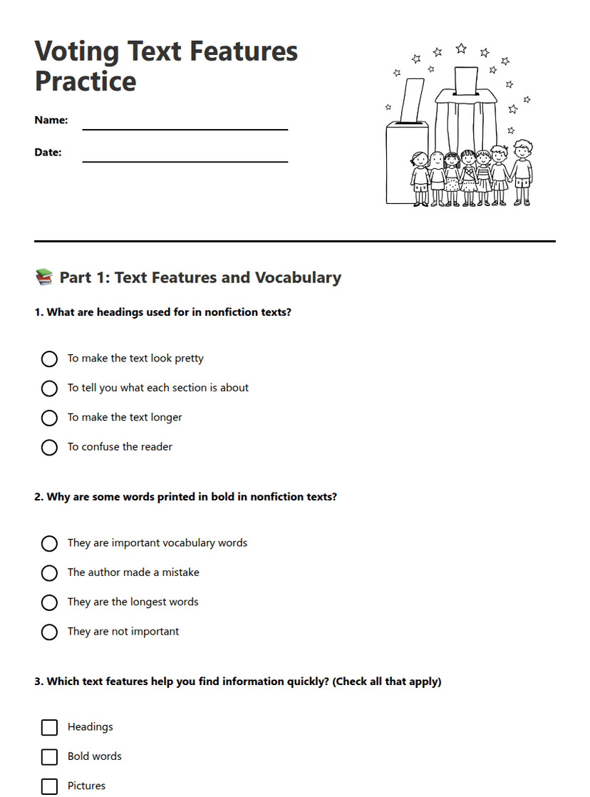 Voting Text Features Practice