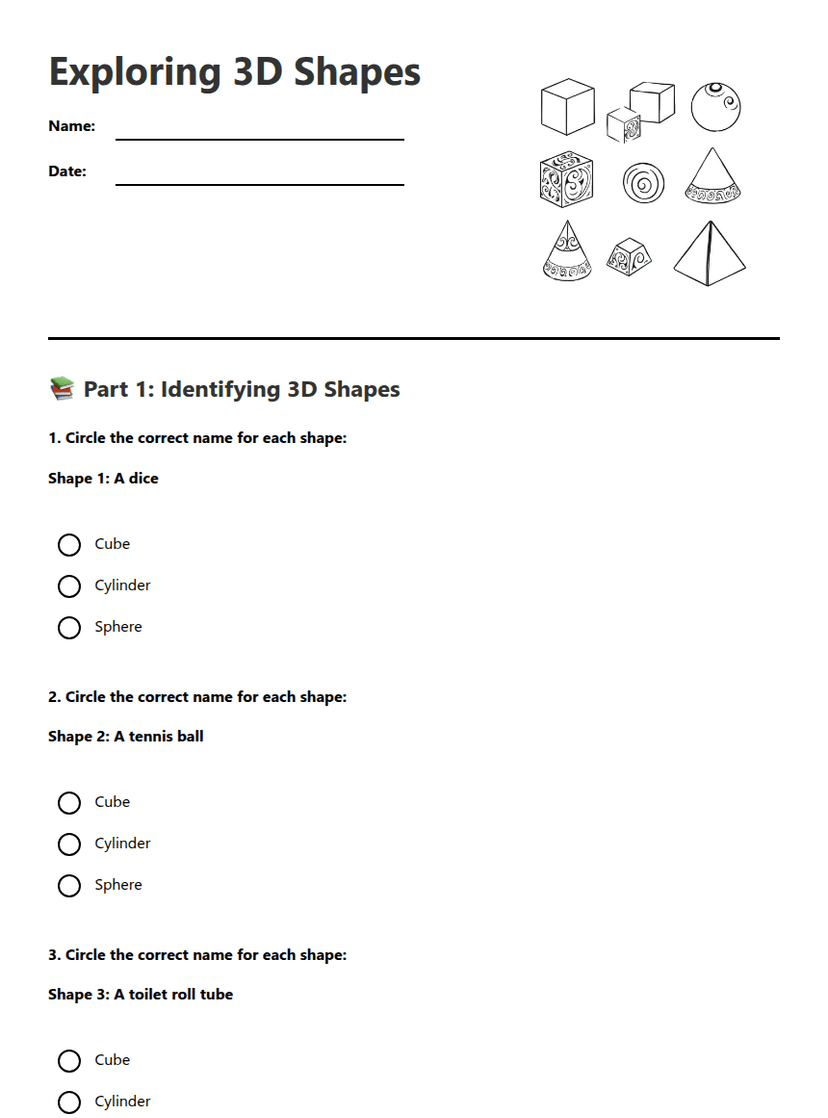 Exploring 3D Shapes