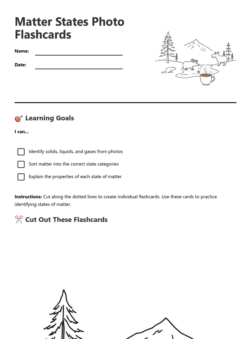 Matter States Photo Flashcards