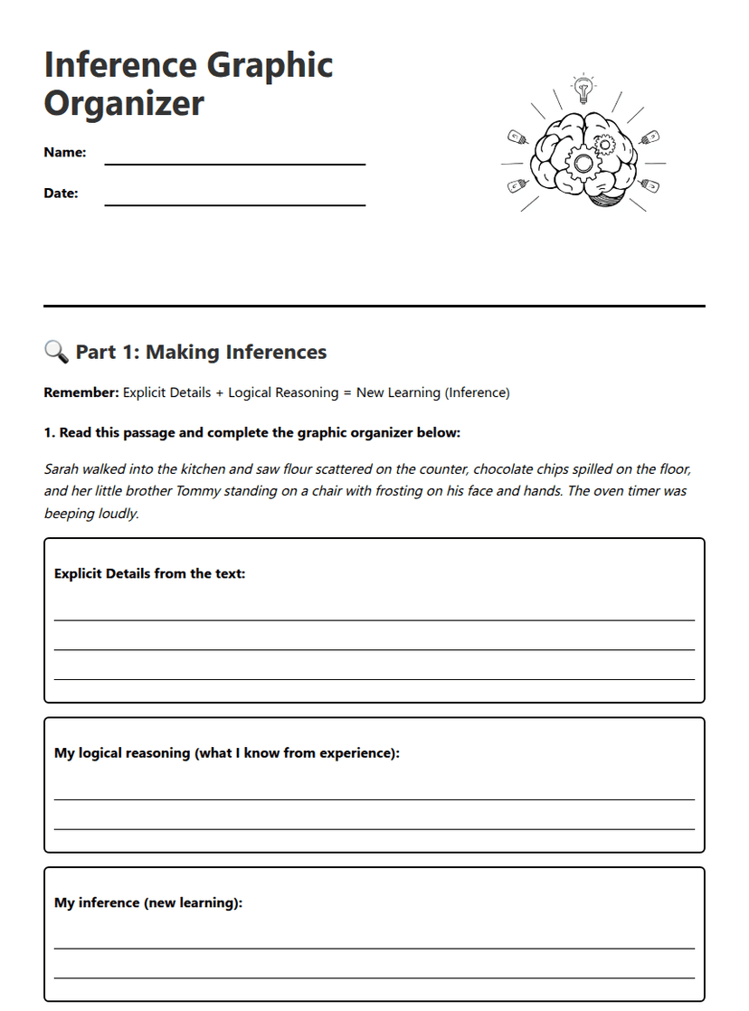 Inference Graphic Organizer
