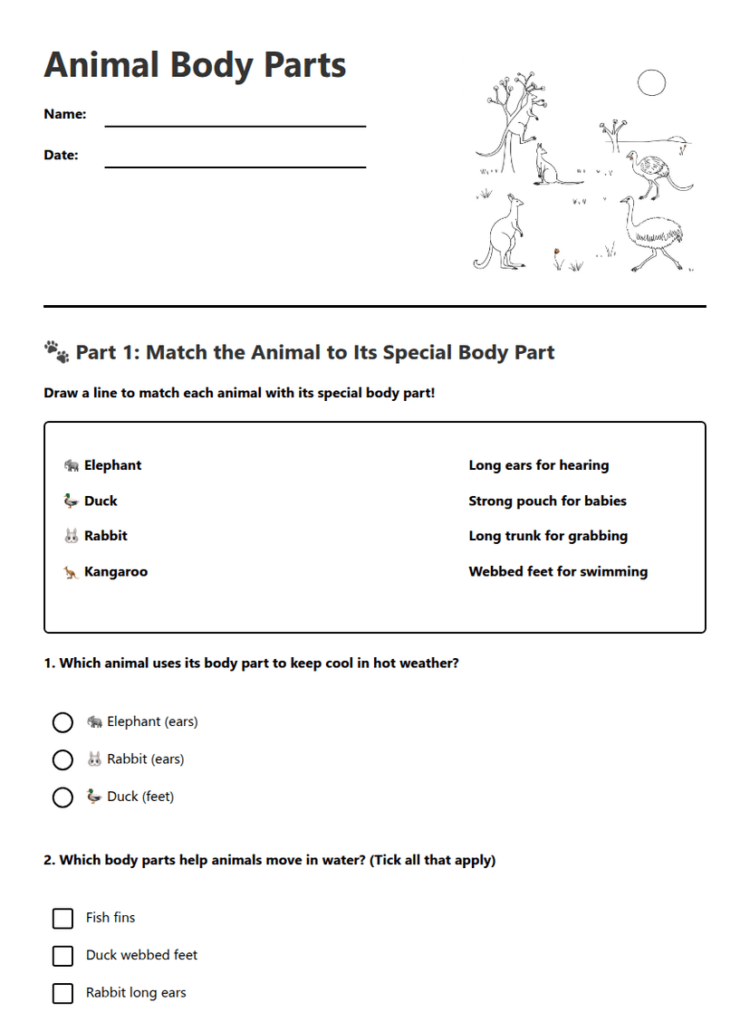 Animal Body Parts