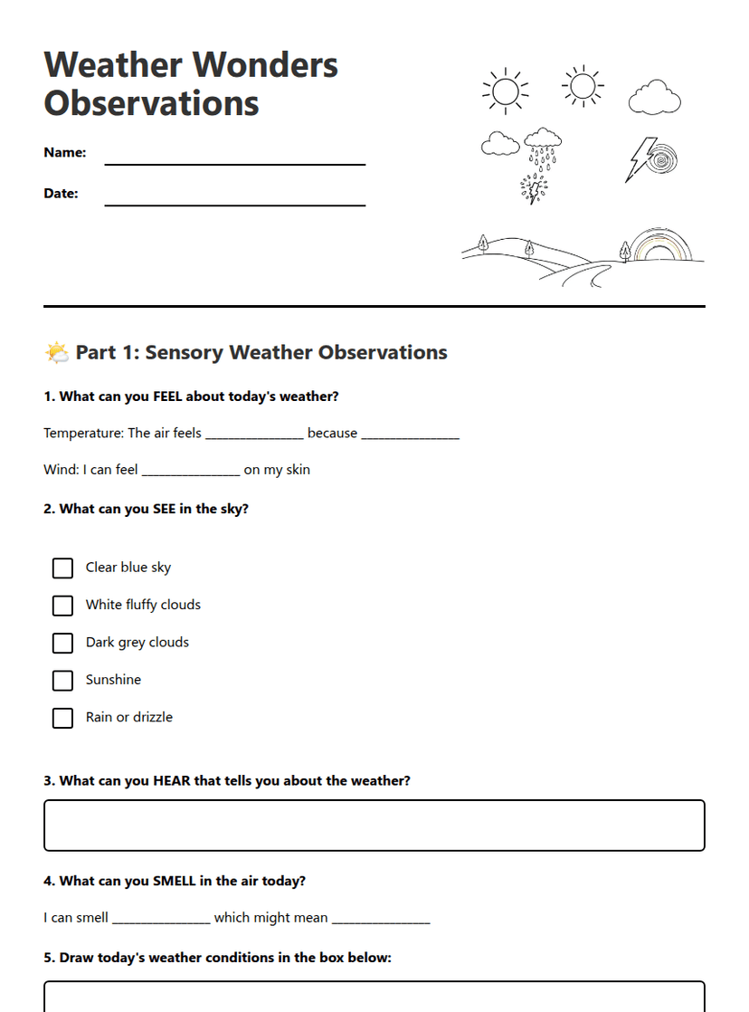 Weather Wonders Observations