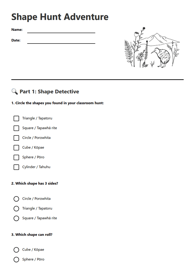 Shape Hunt Adventure
