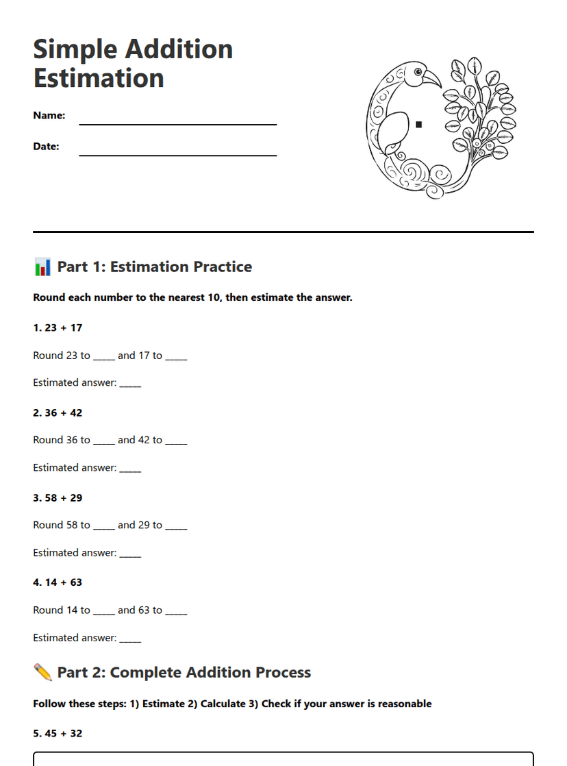 Simple Addition Estimation